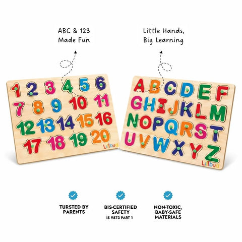 Alphabets and Numbers - Puzzle Combo Set of 2