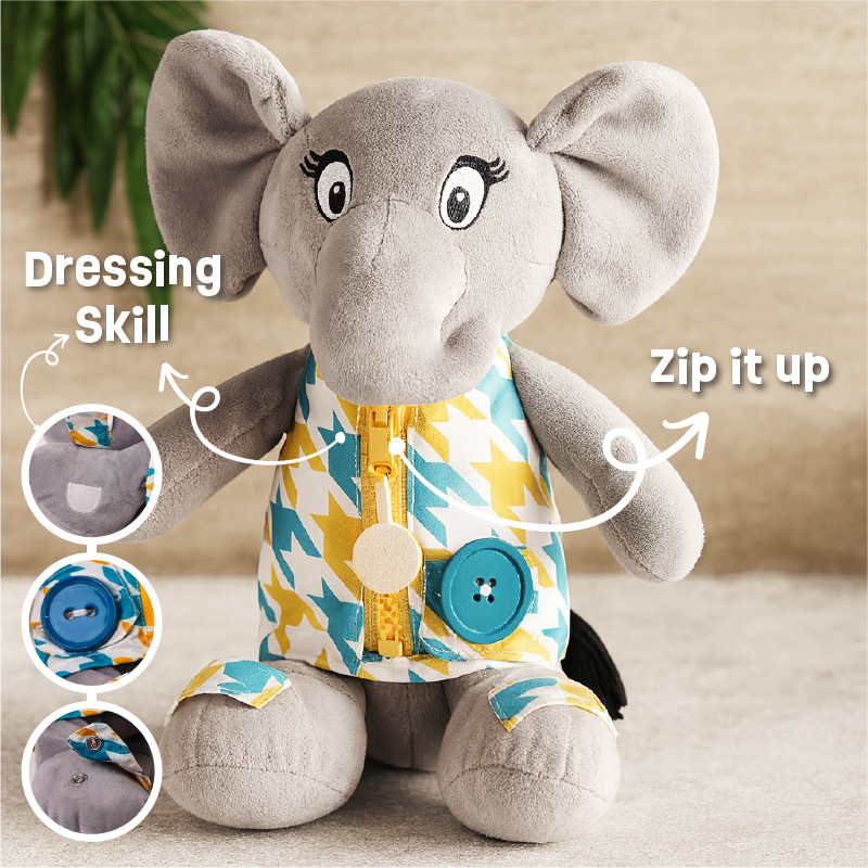 Dressing Skill Teacher Soft Toy Perfect gift for toddlers – Lillbud