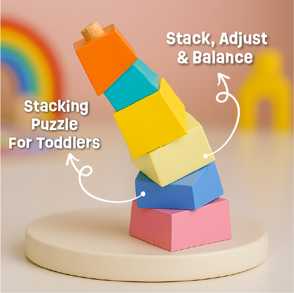 Buy Leaning Tower - Stacking, Balance and Problem-solving Toy for Toddlers Online - Lillbud