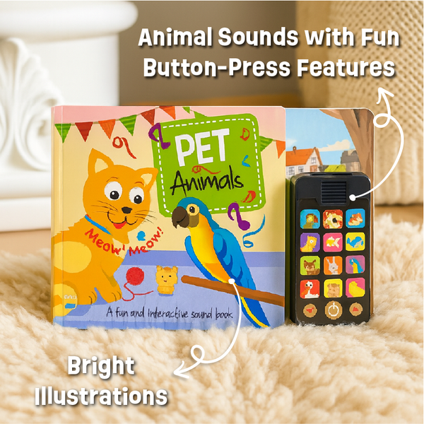 Pet Animals sound book with animal sound buttons