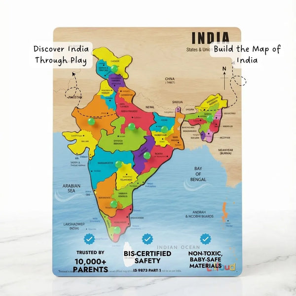 Buy India Map Puzzle Online - Lillbud