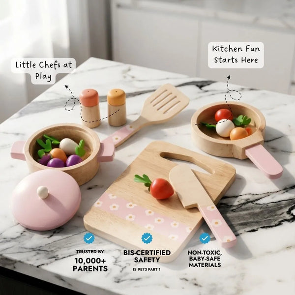Buy Super Premium Mini Chef Kitchen Pretend Play Set Online - Lillbud
