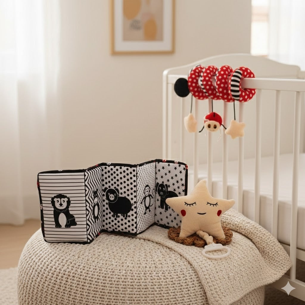 High Contrast Tummy Time Book