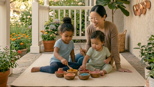 Introducing Holi to Toddlers Through Sensory Play