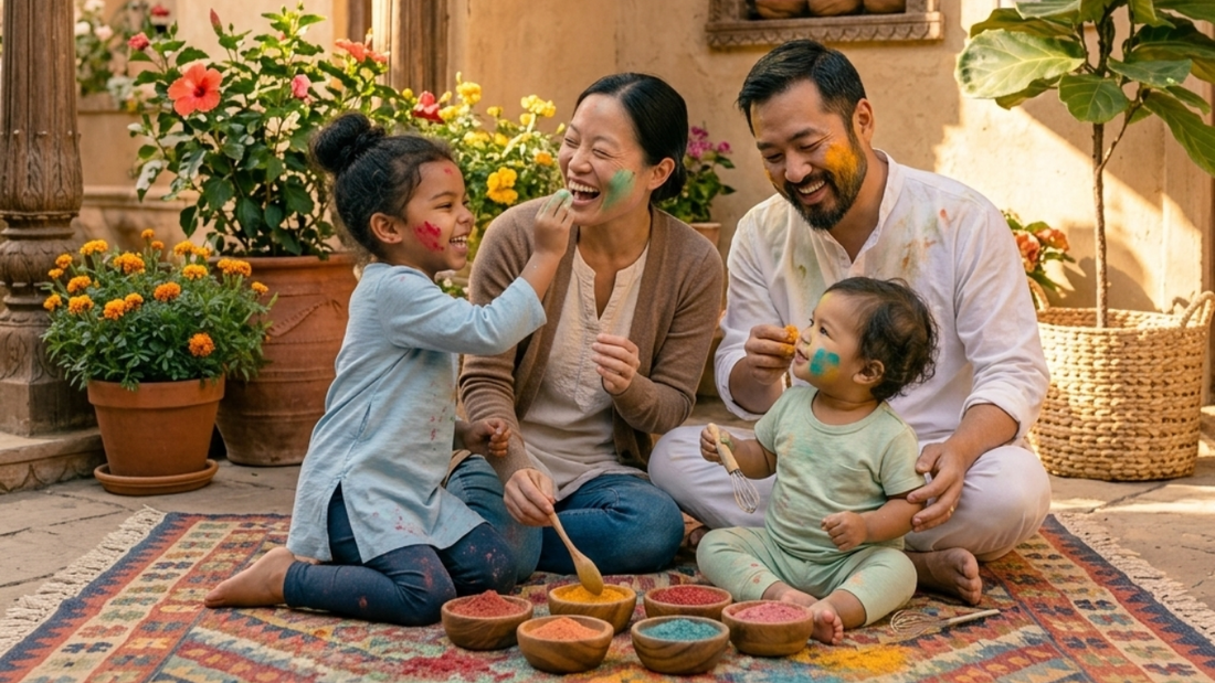 Holi as an Opportunity for Shared Family Play