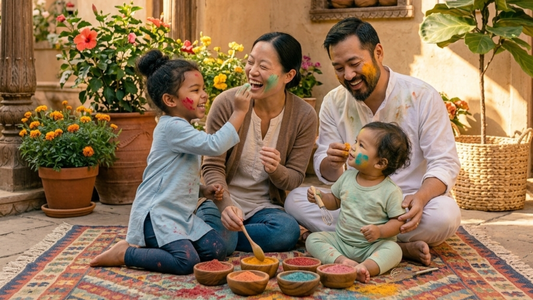 Holi as an Opportunity for Shared Family Play