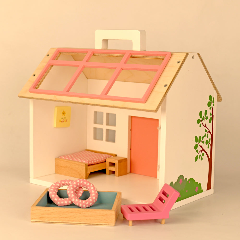Buy Pool Side Villa - Doll House Pretend Play Set Online - Lillbud 