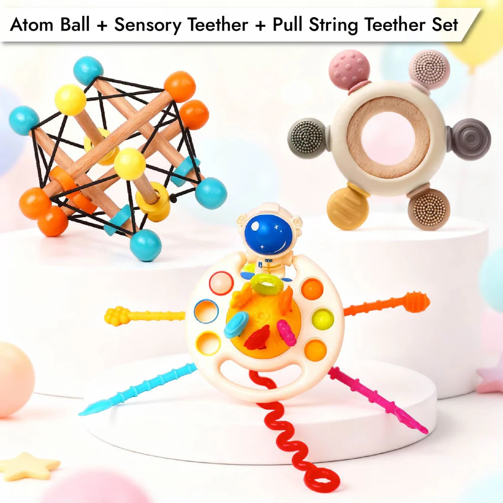 Atom Ball - Teether, Rattle and Grasping Activity Toy