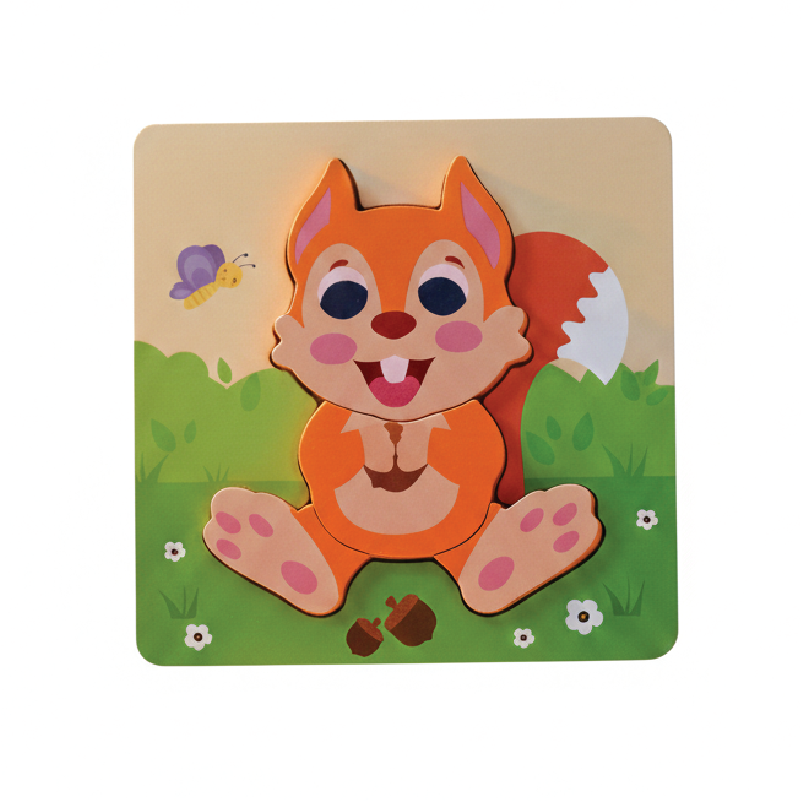 Buy Squirrel puzzle (Wooden 4 piece puzzle) Online - Lillbud 
