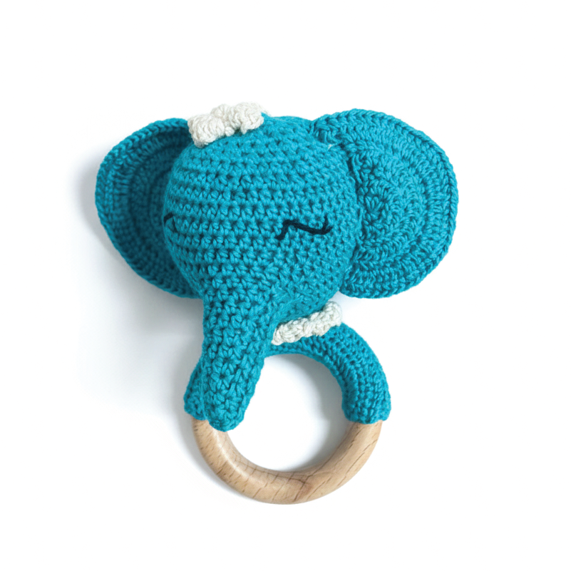 Buy Elephant Crochet Rattle Online - Lillbud 