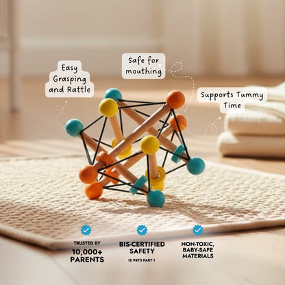 Atom Ball - Teether, Rattle and Grasping Activity Toy