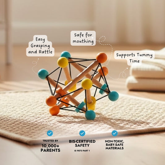 Atom Ball - Teether, Rattle and Grasping Activity Toy