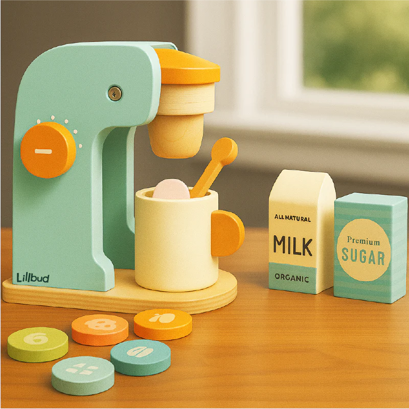 Buy Coffee & Toaster Pretend Play Set Online - Lillbud 
