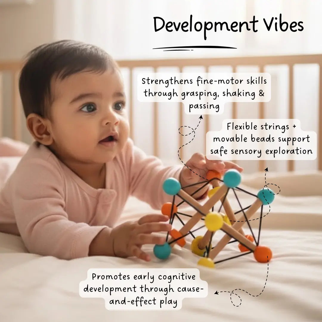 Atom Ball - Teether, Rattle and Grasping Activity Toy