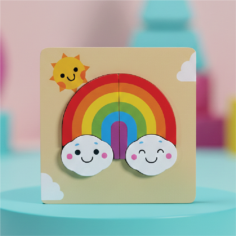 Buy Rainbow puzzle (Wooden 4 piece puzzle) Online - Lillbud 