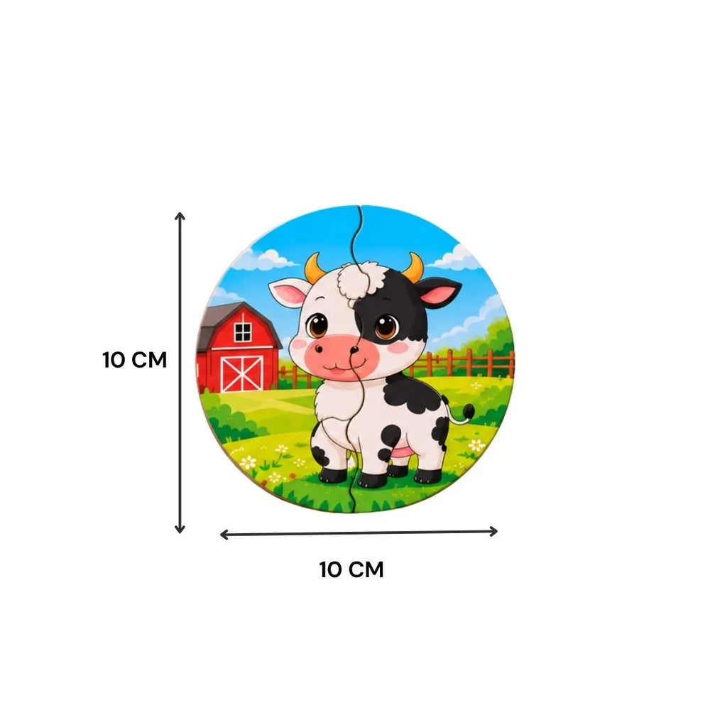 2 piece puzzles (Set of 5) - Pet animals