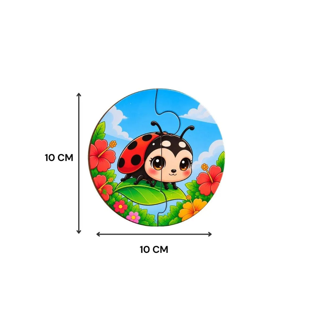 2 piece puzzles (Set of 5) - Insects