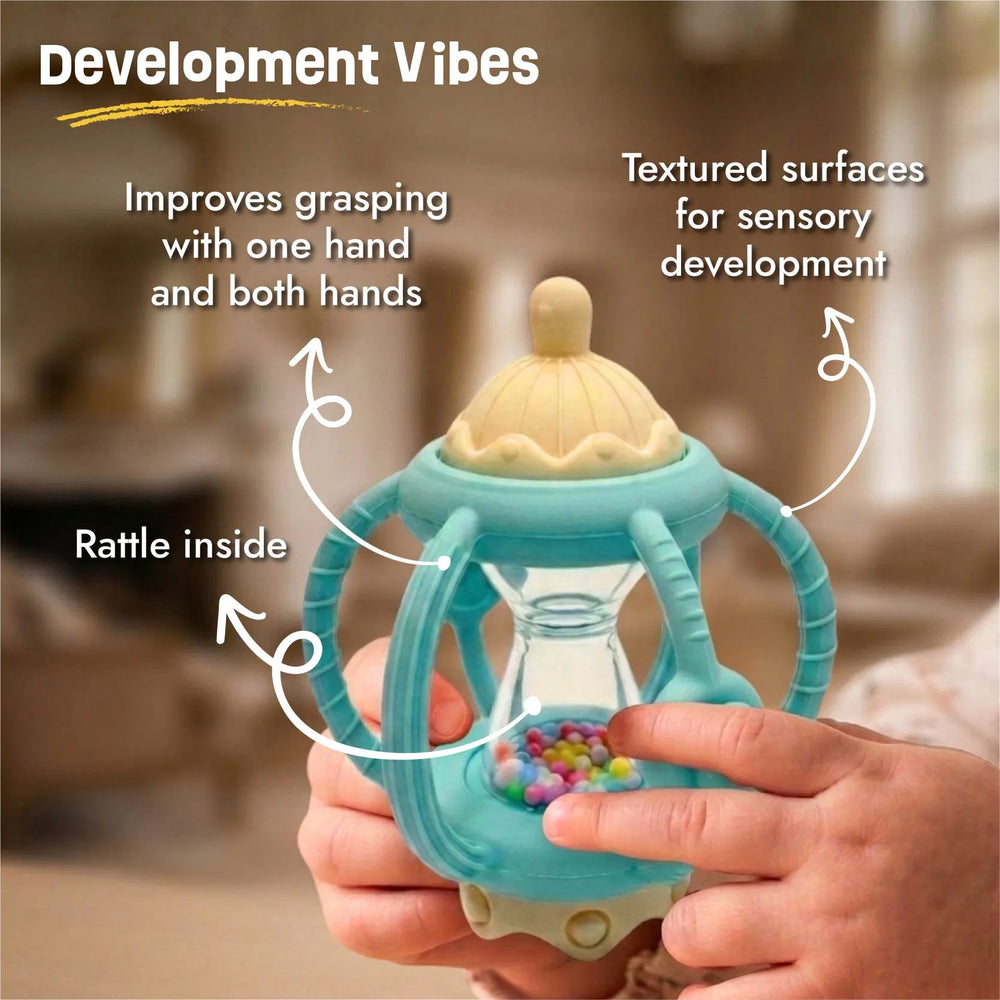 3-in-1 Grip & Rattle Teether