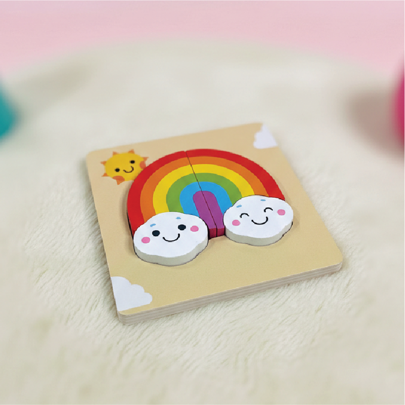 Buy Rainbow puzzle (Wooden 4 piece puzzle) Online - Lillbud 