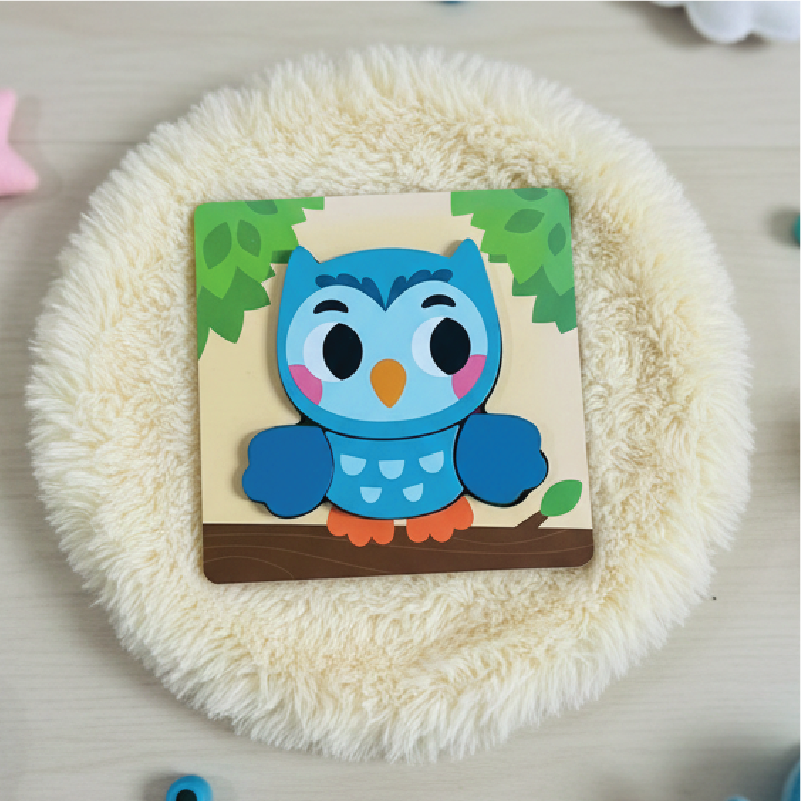Buy Owl puzzle (Wooden 4 piece puzzle) Online - Lillbud 