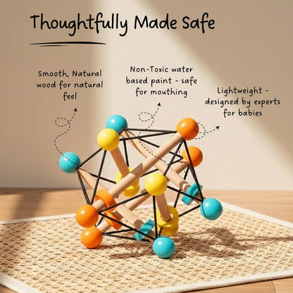 Atom Ball - Teether, Rattle and Grasping Activity Toy