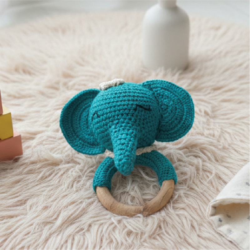Buy Elephant Crochet Rattle Online - Lillbud 