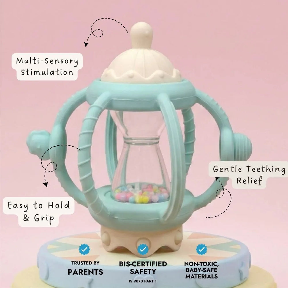 3-in-1 Grip & Rattle Teether