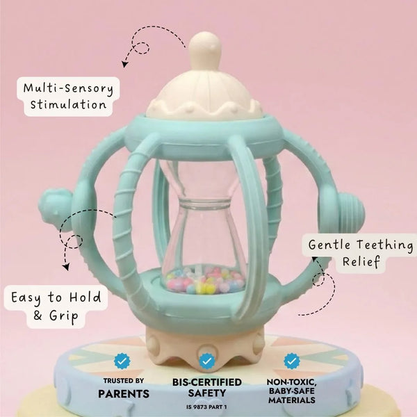3-in-1 Grip & Rattle Teether