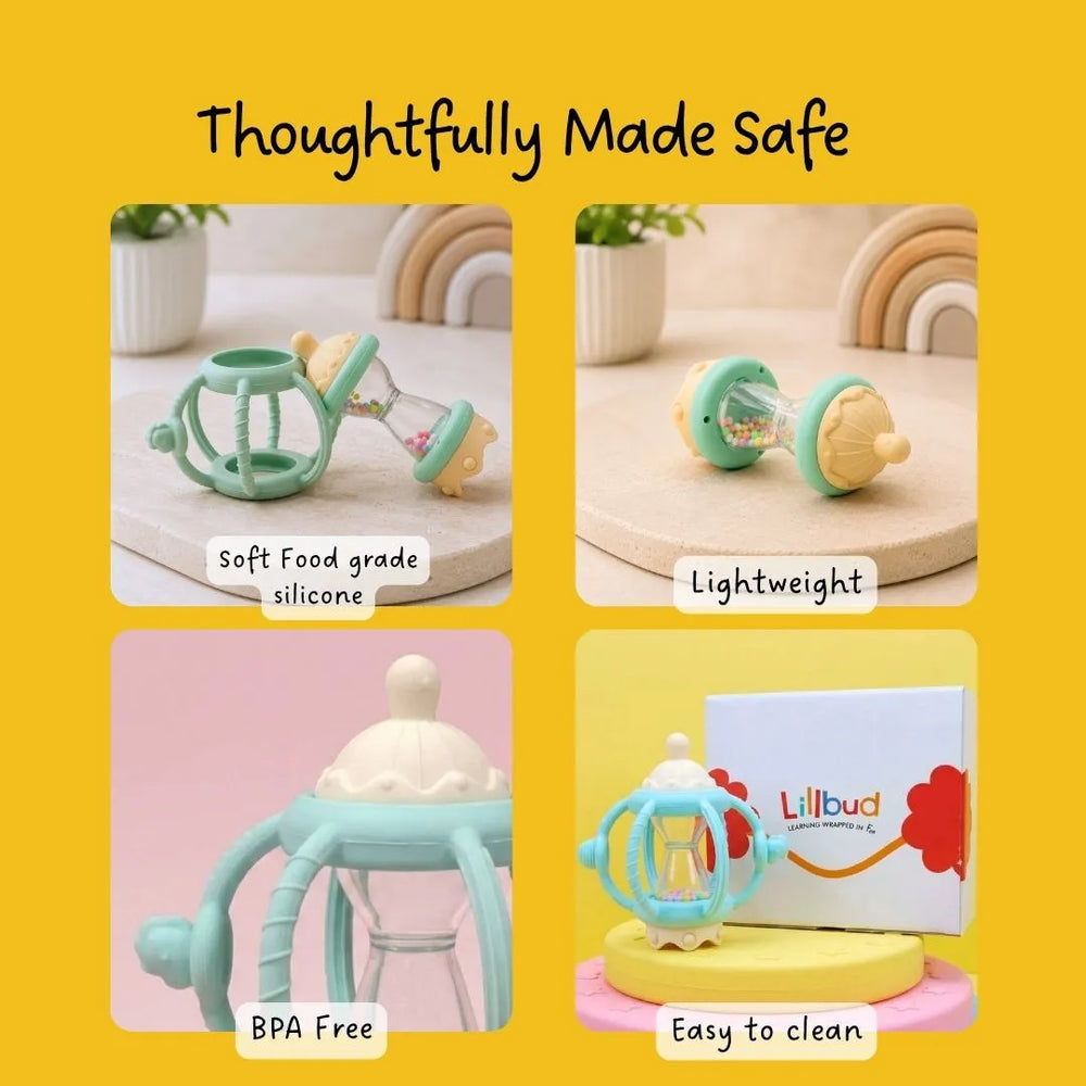 3-in-1 Grip & Rattle Teether