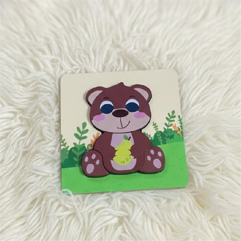 Buy Bear puzzle (Wooden 4 piece puzzle) Online - Lillbud 