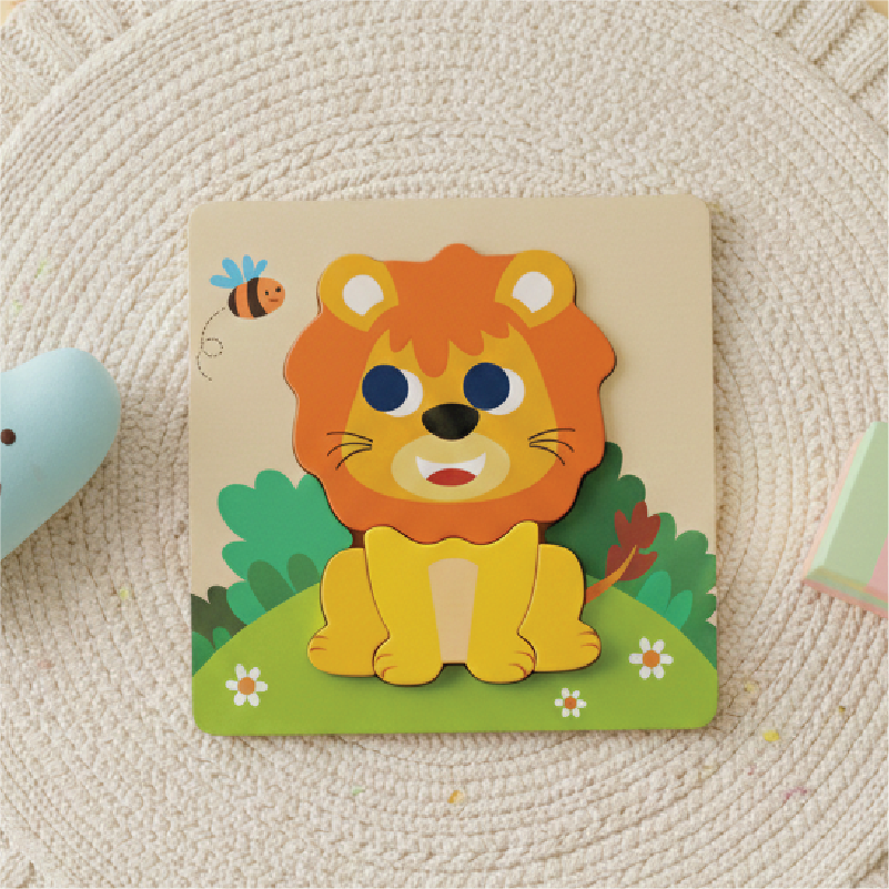 Buy Lion puzzle (Wooden 4 piece puzzle) Online - Lillbud 