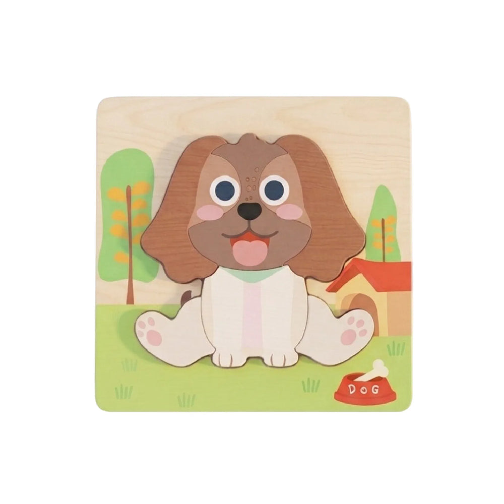 Buy 4pc Wooden Puzzle - Dog Online - Lillbud 