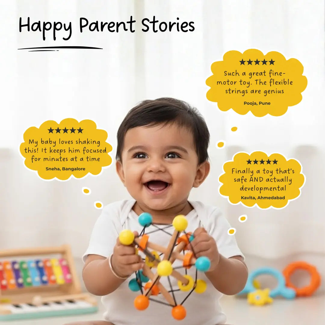 Atom Ball - Teether, Rattle and Grasping Activity Toy