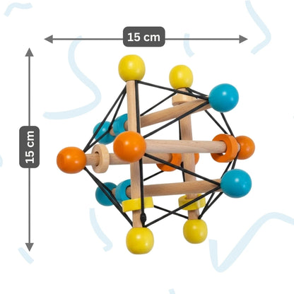 Atom Ball - Teether, Rattle and Grasping Activity Toy