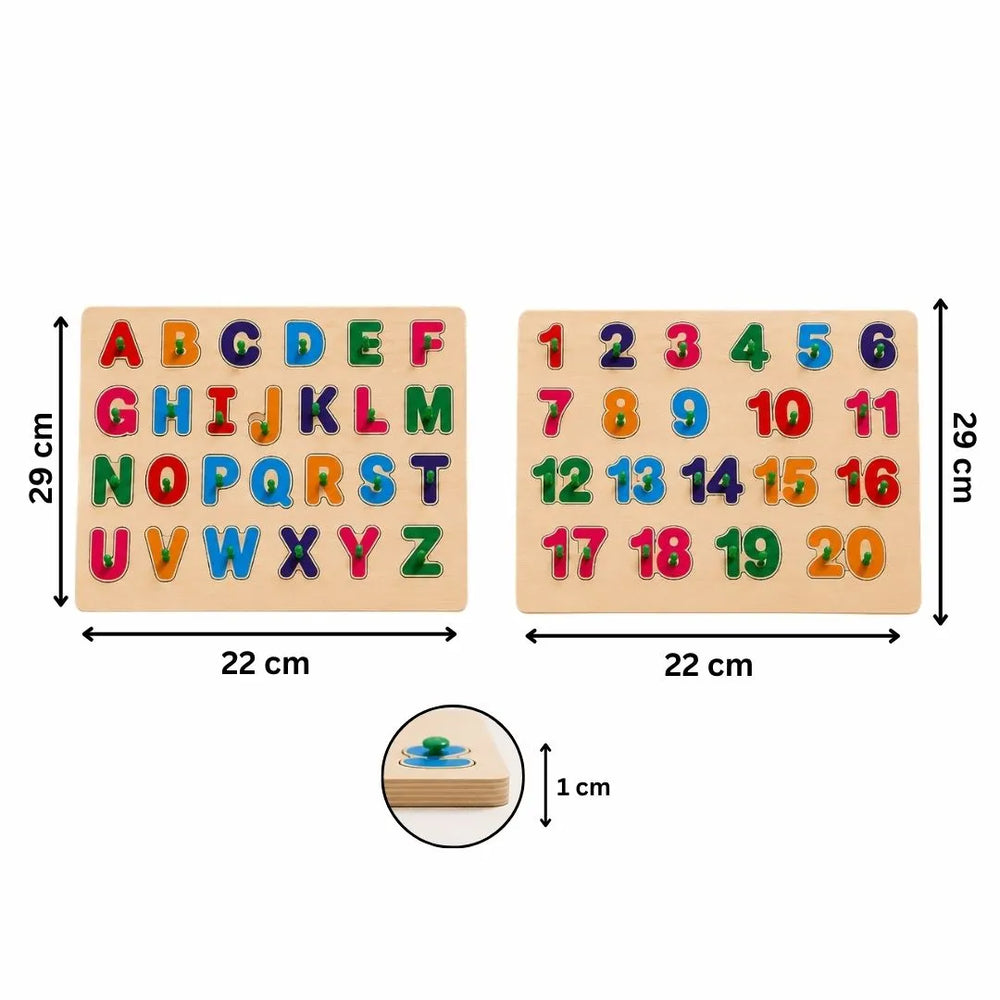 Buy Alphabets and Numbers - Puzzle Combo Set of 2 Online - Lillbud
