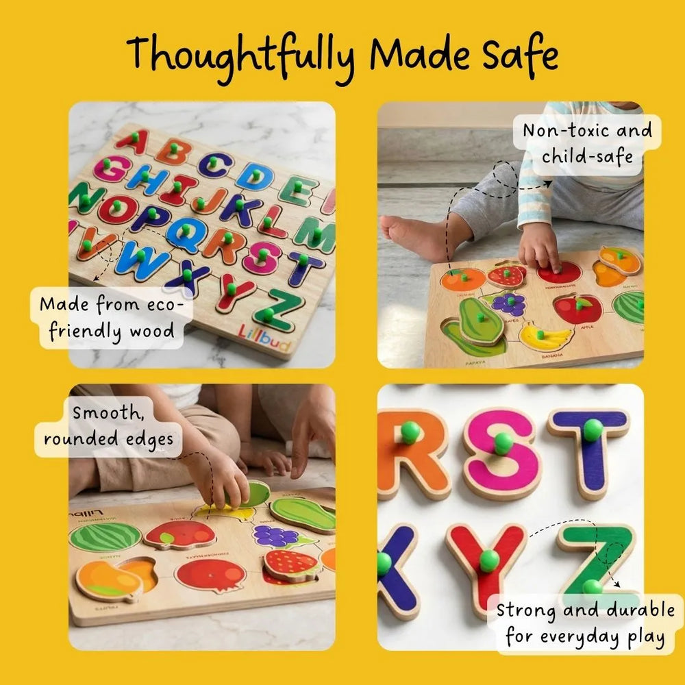 Buy Alphabets and Numbers - Puzzle Combo Set of 2 Online - Lillbud 