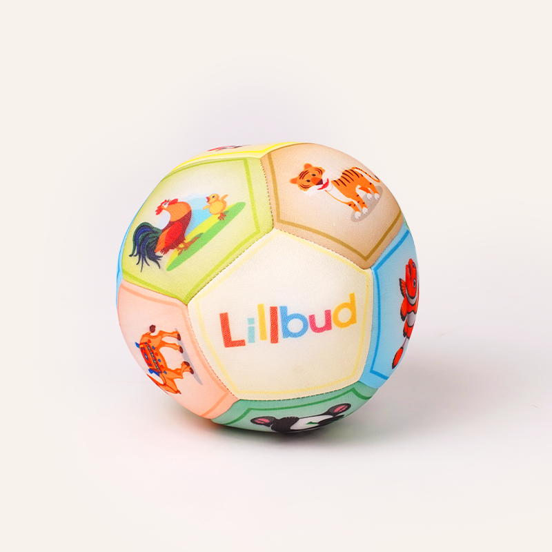 Animal Pals Ball - Scuba Fabric Soft Football for Babies