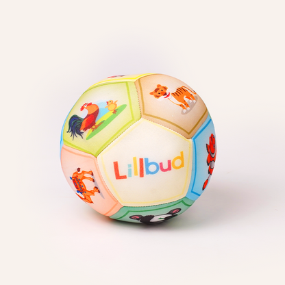Animal Pals Ball - Scuba Fabric Soft Football for Babies