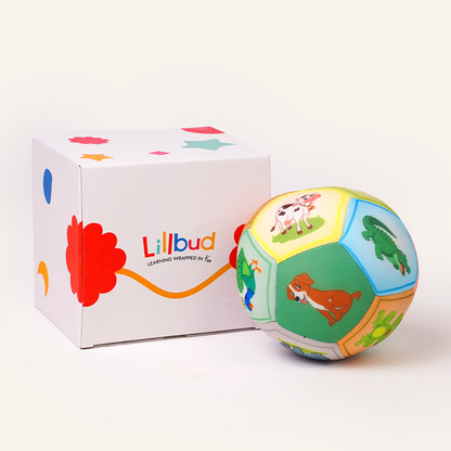 Animal Pals Ball - Scuba Fabric Soft Football for Babies