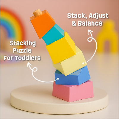 Leaning Tower Complex Stacking Toy for Fine Motor
