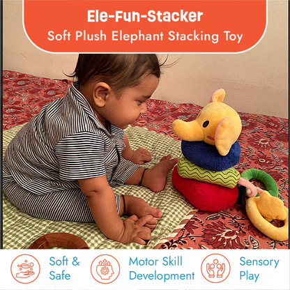 Elephant Sensory and Stacking Soft Toy