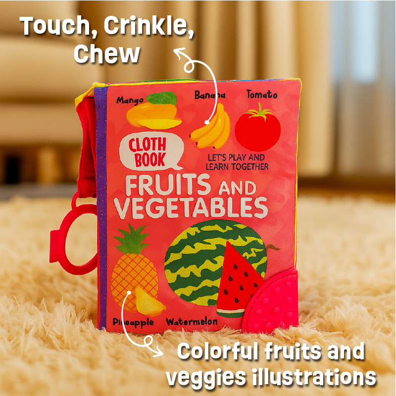 Fruits and Veggies Sensory Cloth Book