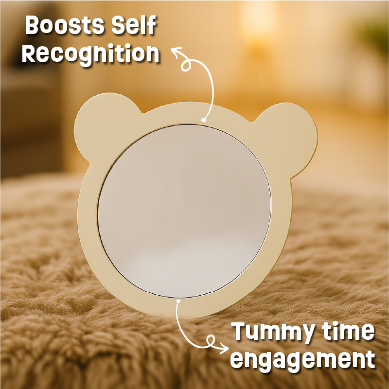 Buy Teddy Mirror to engage baby during Tummy Time Online - Lillbud 