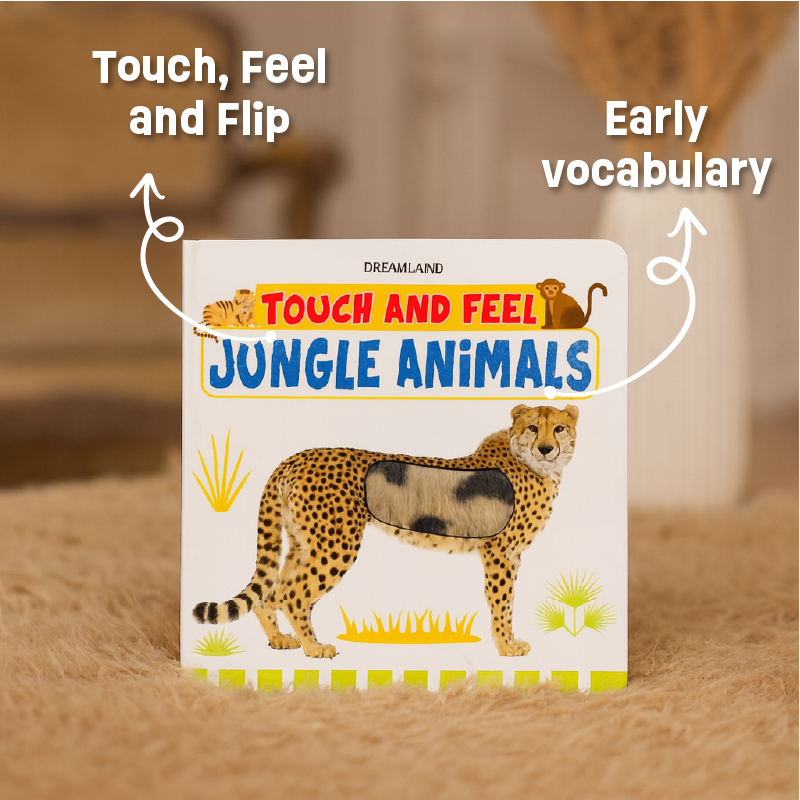 Jungle Animals – Touch and Feel Sensory Board Book