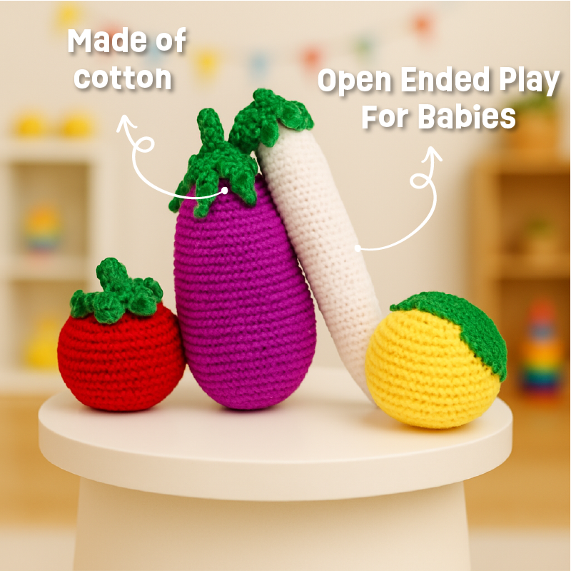 Buy Veggie Munch Set - Crochet set for pretend play Online - Lillbud 