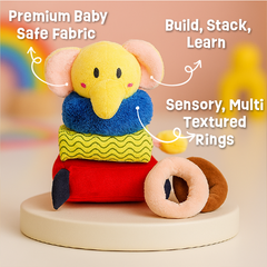 Elephant Sensory and Stacking Soft Toy