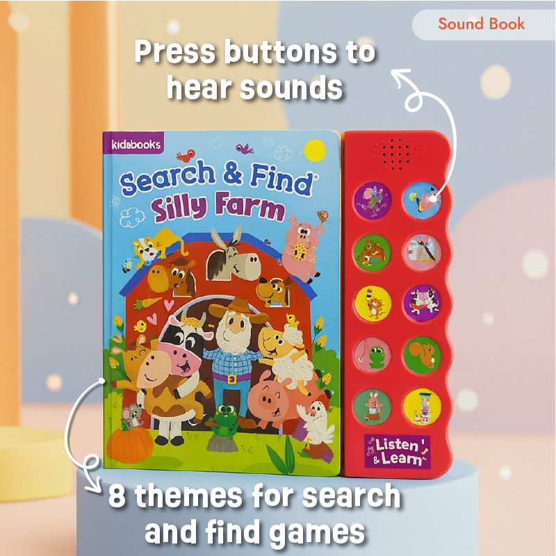 Buy Search & Find: Silly Farm Sound Book Online - Lillbud 