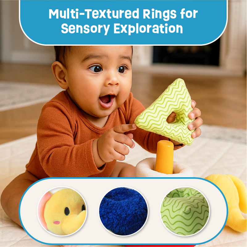 Elephant Sensory and Stacking Soft Toy