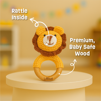 Lion Crochet Rattle