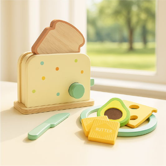 Wooden Toaster Pretend Play Set